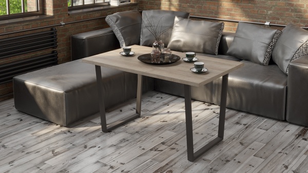 Стол обеденный «Даллас» Тип 1 Черный/Ривьера/Ш-800 x Д-1300 мм x В-750 мм