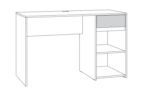Стол Торонто 12.149 белый шагрень / стальной серый