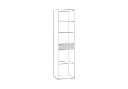 Стеллаж Вуди 13.146 белый премиум / дуб крафт золотой